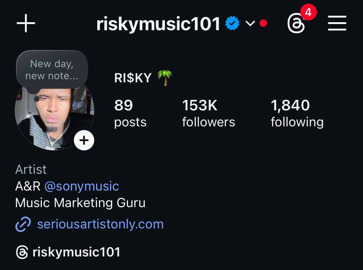 Instagram Shoutout by @riskymusic101 🚀 📈